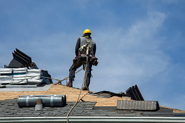Professional Storm Damage Roof Repair technician working in Welch, MN